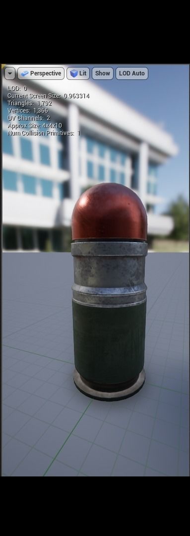 Free 40mm grenade - M433 Free low-poly 3D model_3