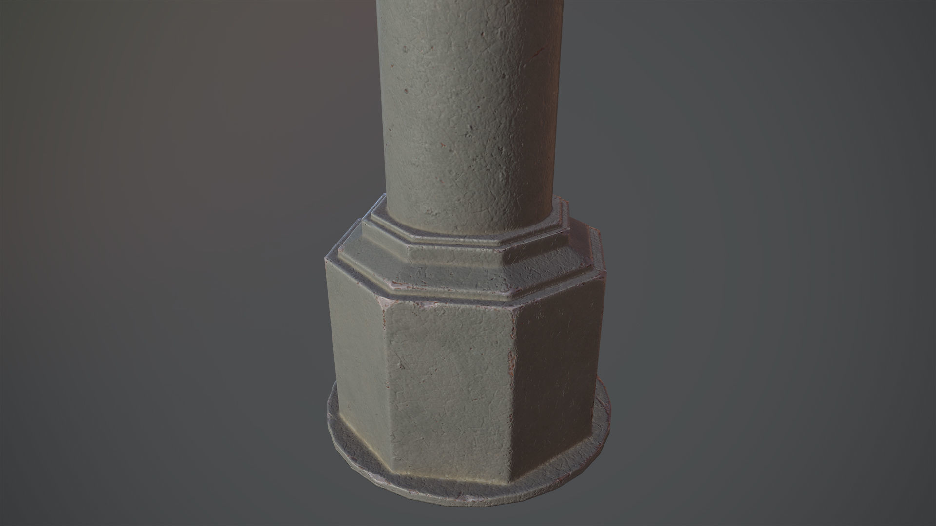 Barrier Bollard pack 3 Gray v3 Low-poly 3D model_6