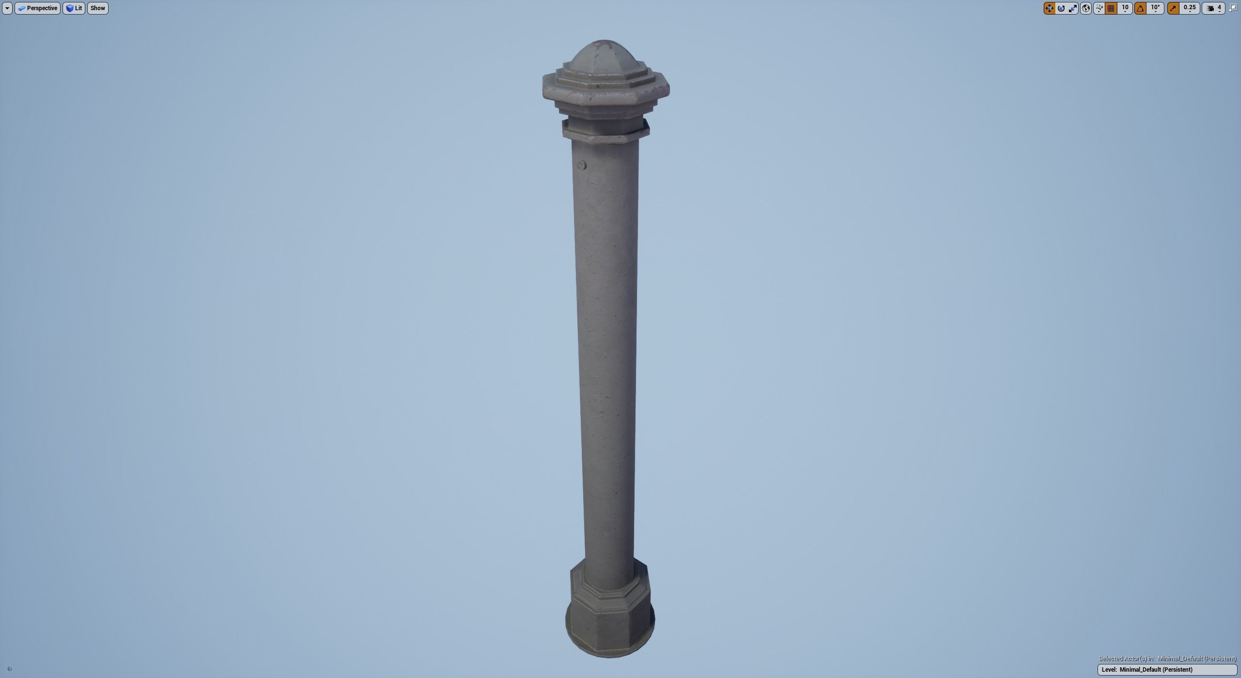 Barrier Bollard pack 3 Gray v3 Low-poly 3D model_21