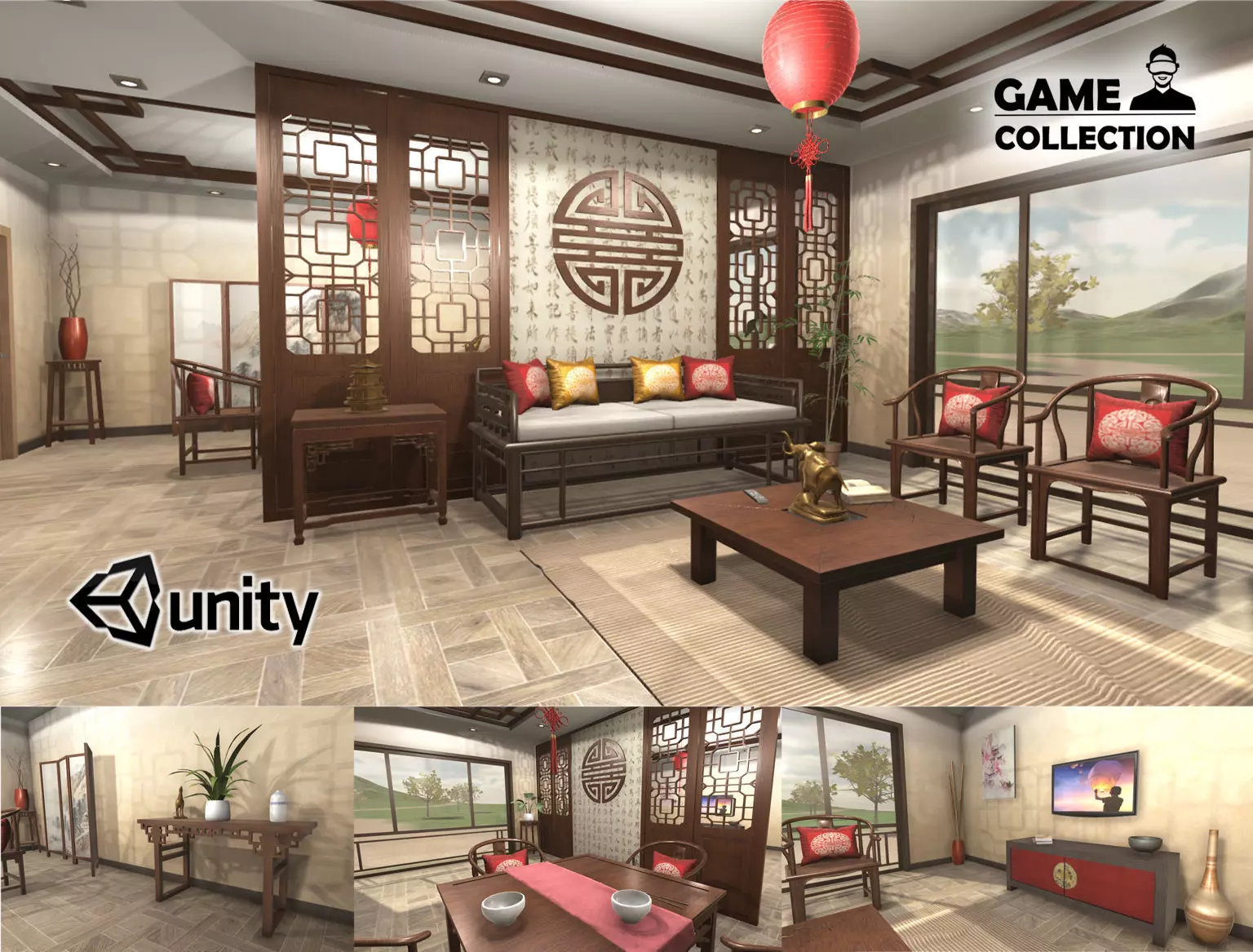 Chinese Living Room 3D model_0