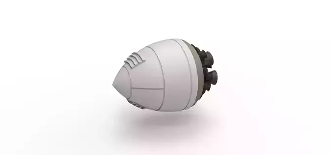 Fantasy rocket engine 3D print model
