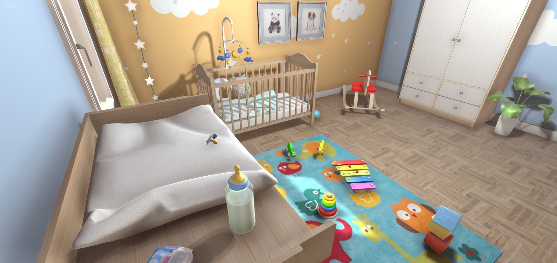 Baby Room 3D model_10