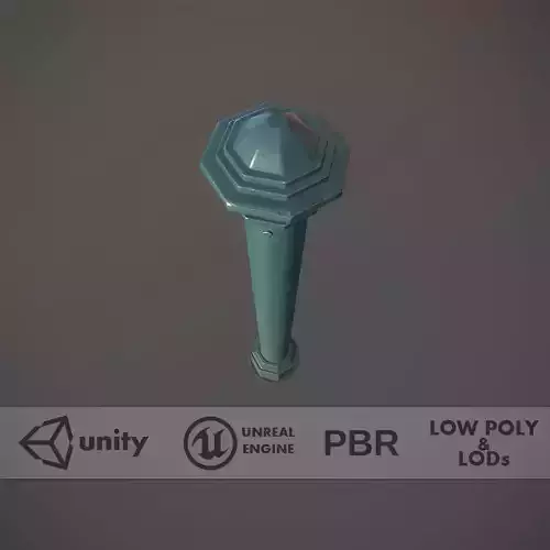 Barrier Bollard pack 3 Green v1