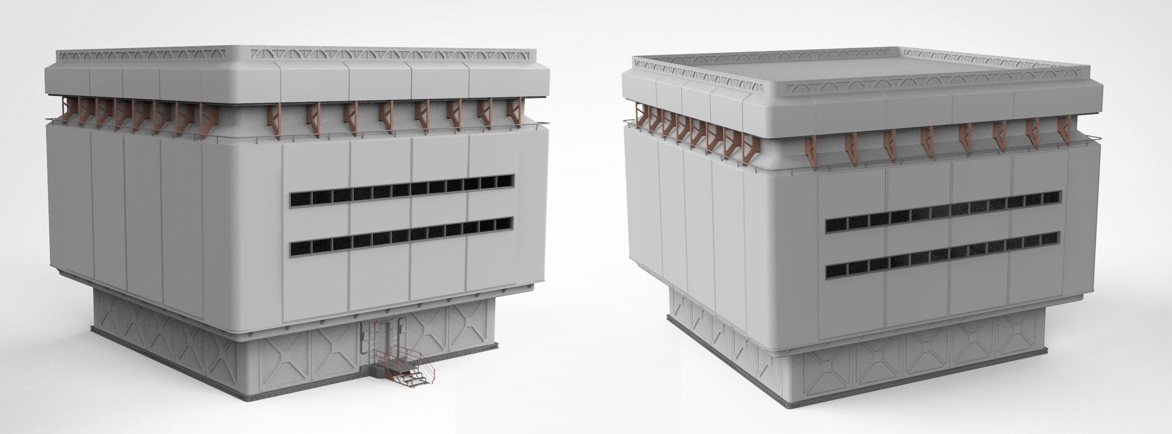 sci-fi architecture 9 3D model_11