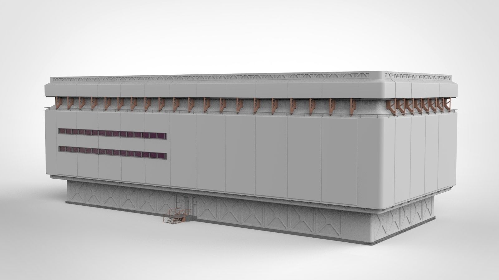 sci-fi architecture 9 3D model_3