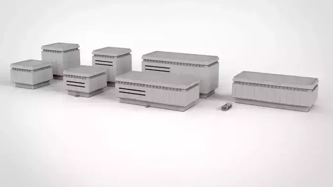 sci-fi architecture 9 3D model