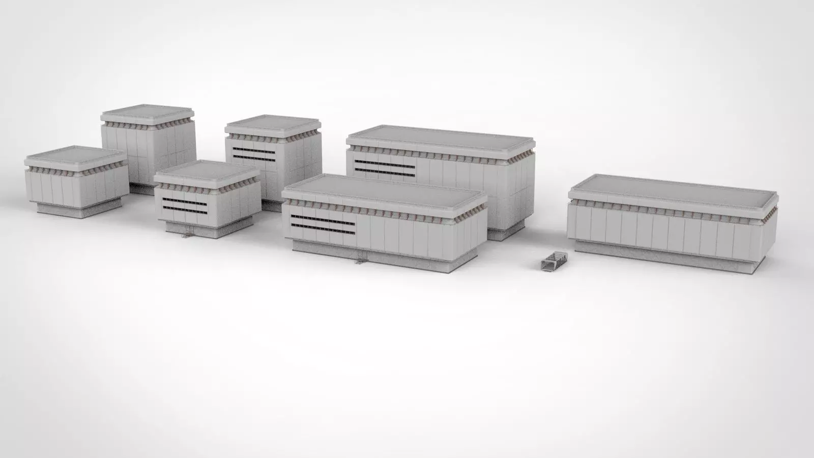 sci-fi architecture 9 3D model_0