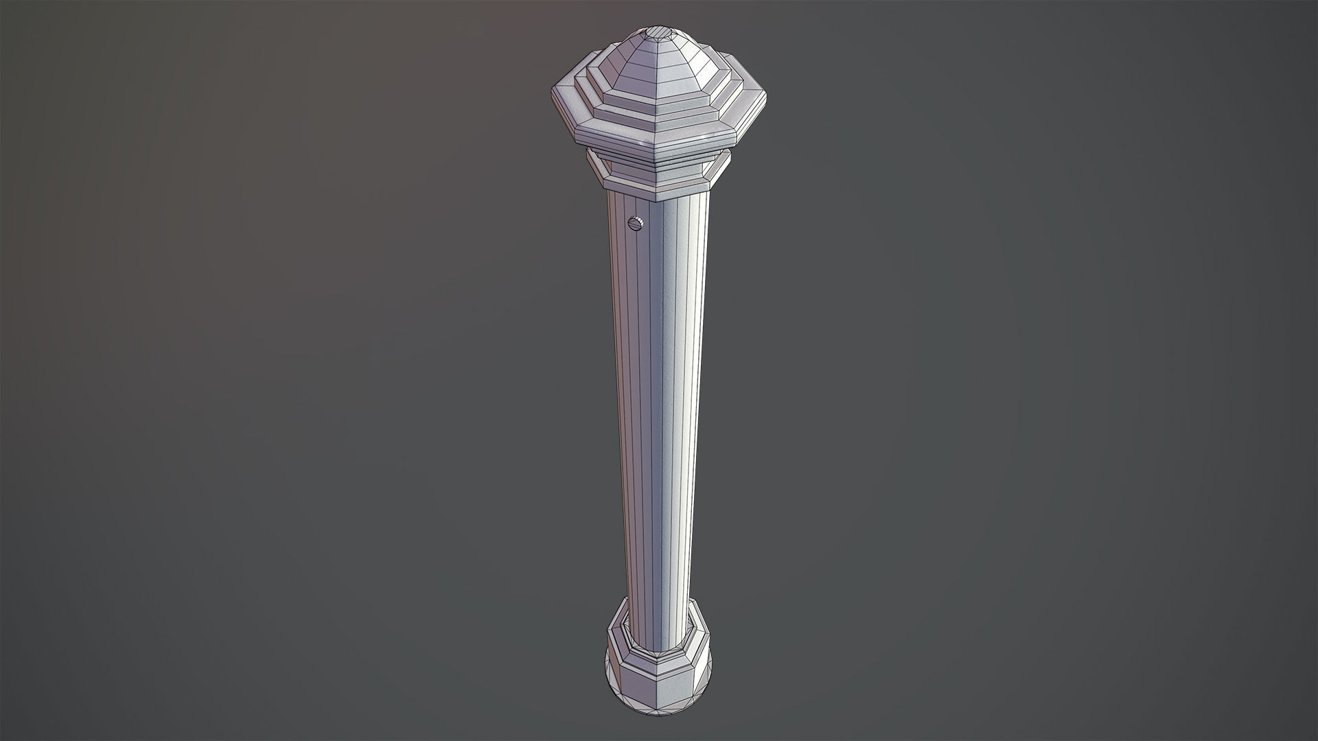Barrier Bollard pack 3 Green v2 Low-poly 3D model_12