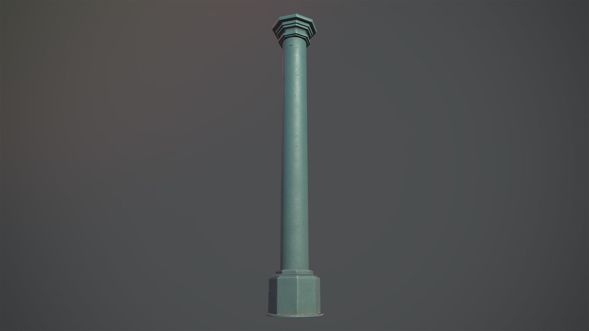 Barrier Bollard pack 3 Green v2 Low-poly 3D model_3