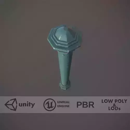 Barrier Bollard pack 3 Green v2