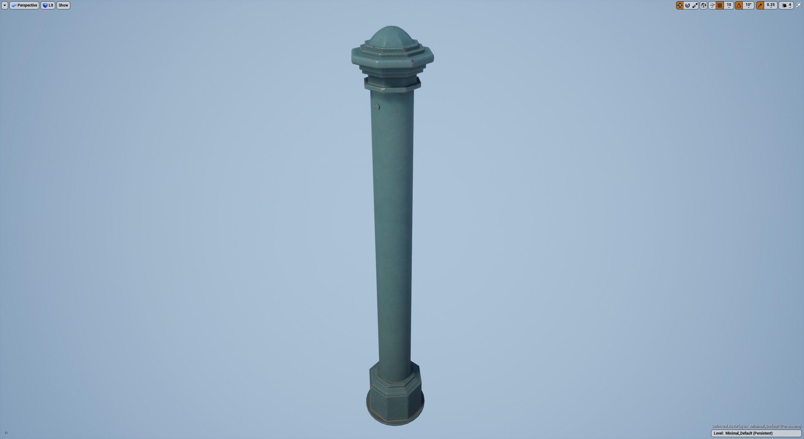 Barrier Bollard pack 3 Green v2 Low-poly 3D model_21