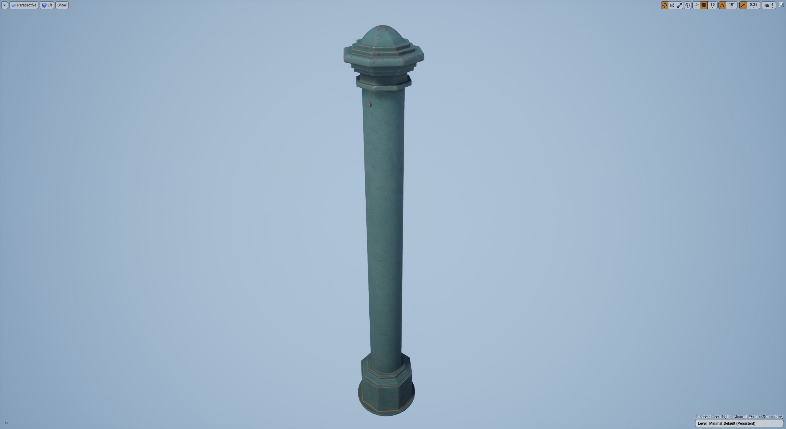 Barrier Bollard pack 3 Green v3 Low-poly 3D model_21