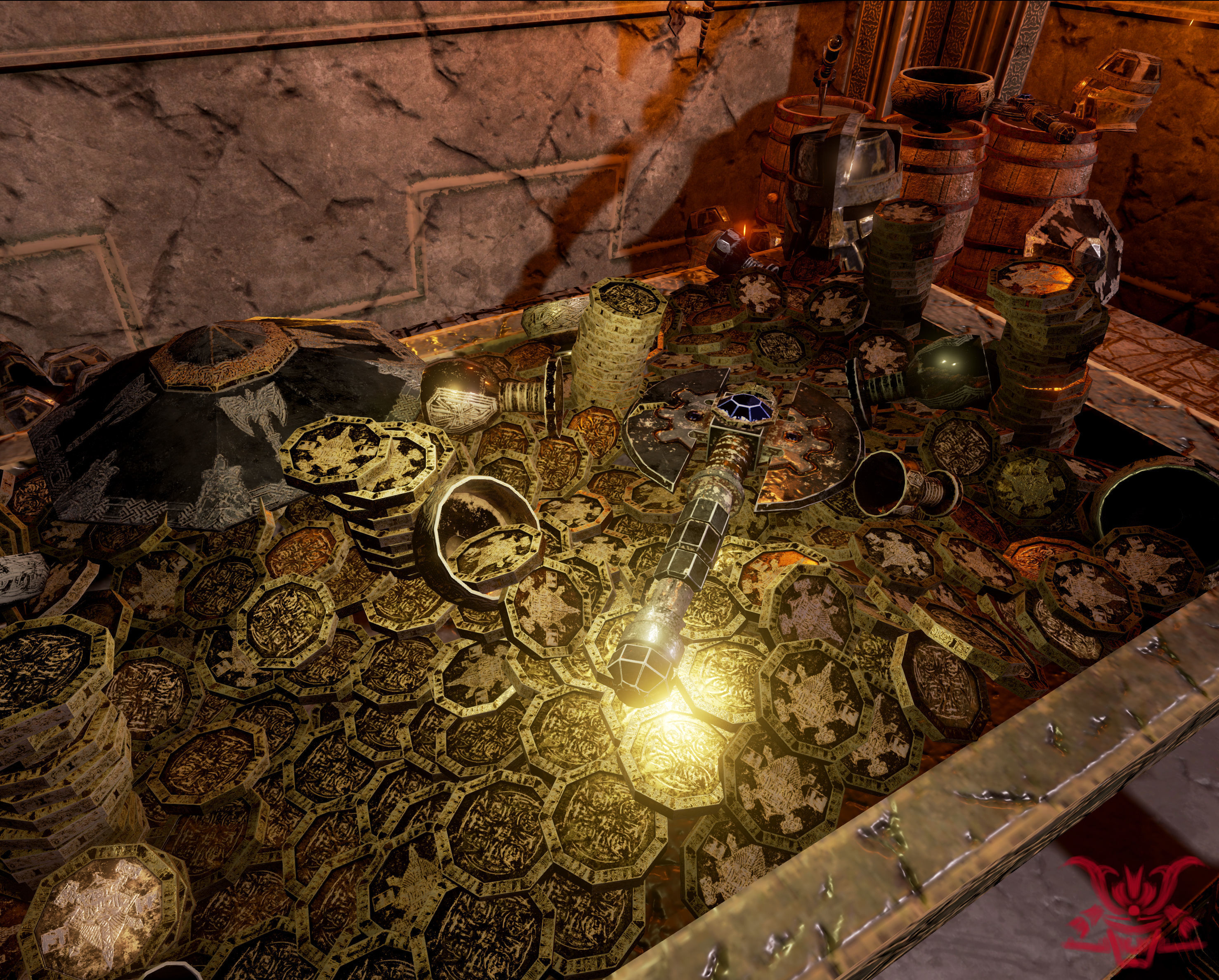 Medieval Fantasy Dwarf Treasure Room Low-poly 3D model_8