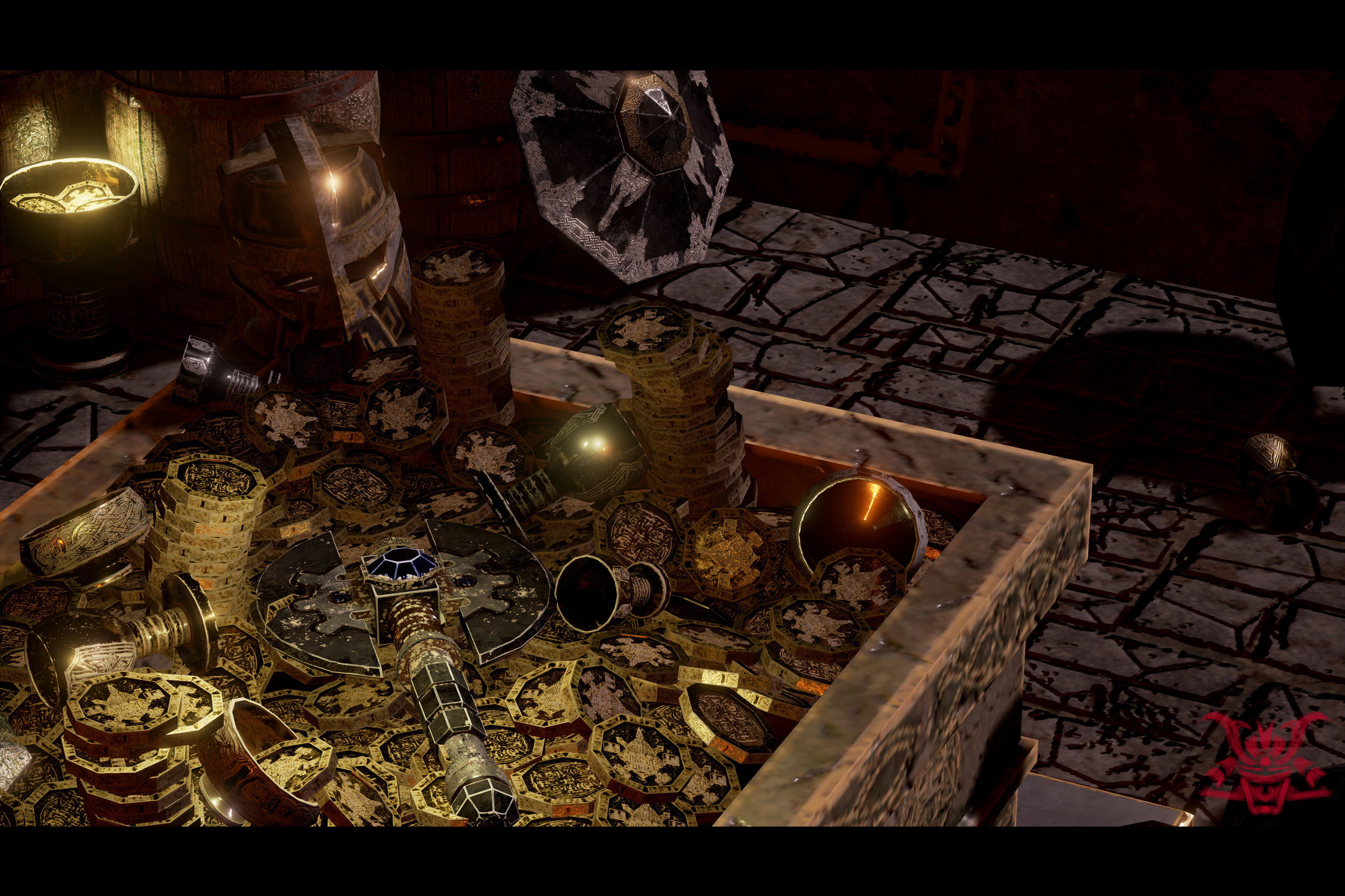 Medieval Fantasy Dwarf Treasure Room Low-poly 3D model_3