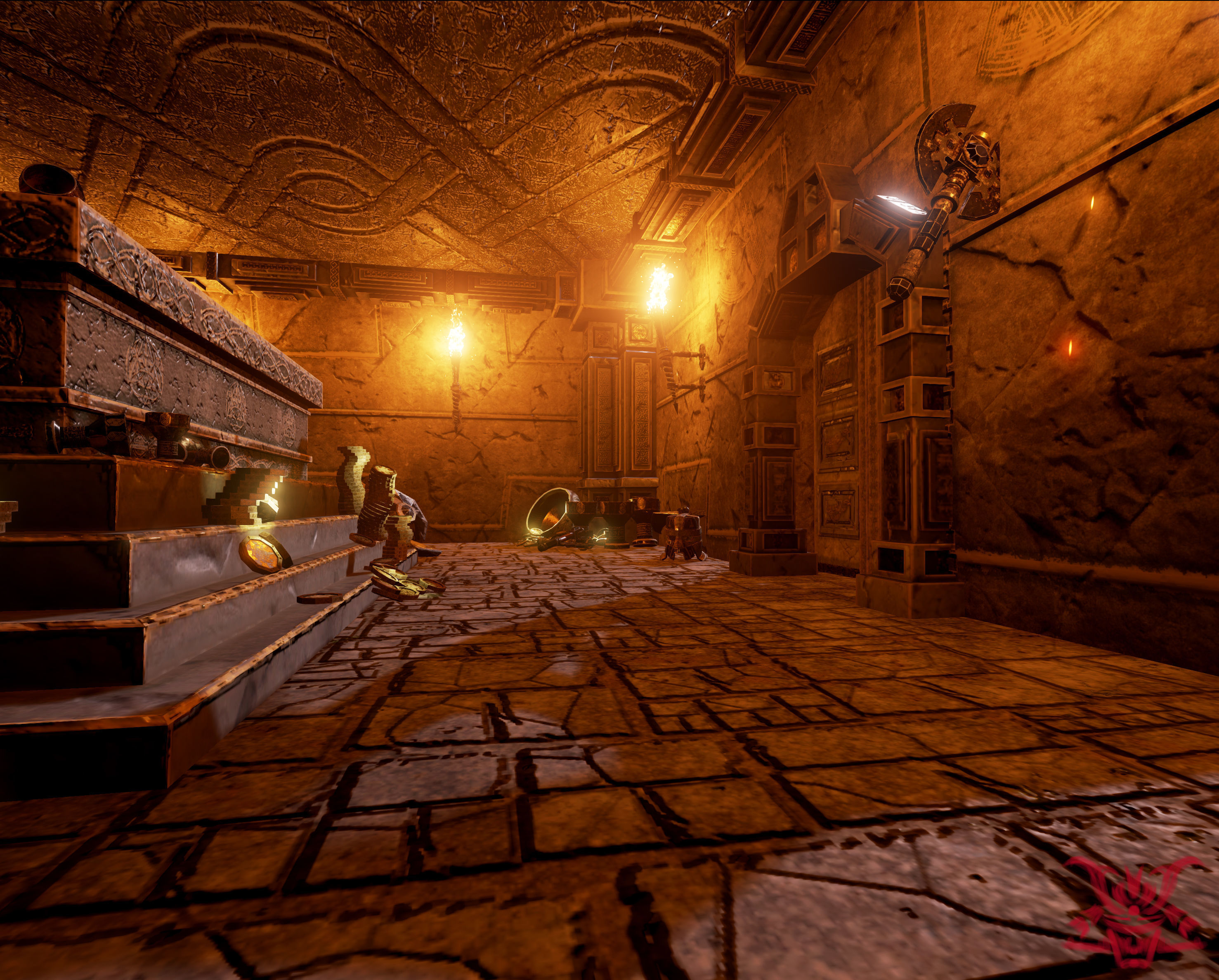 Medieval Fantasy Dwarf Treasure Room Low-poly 3D model_9