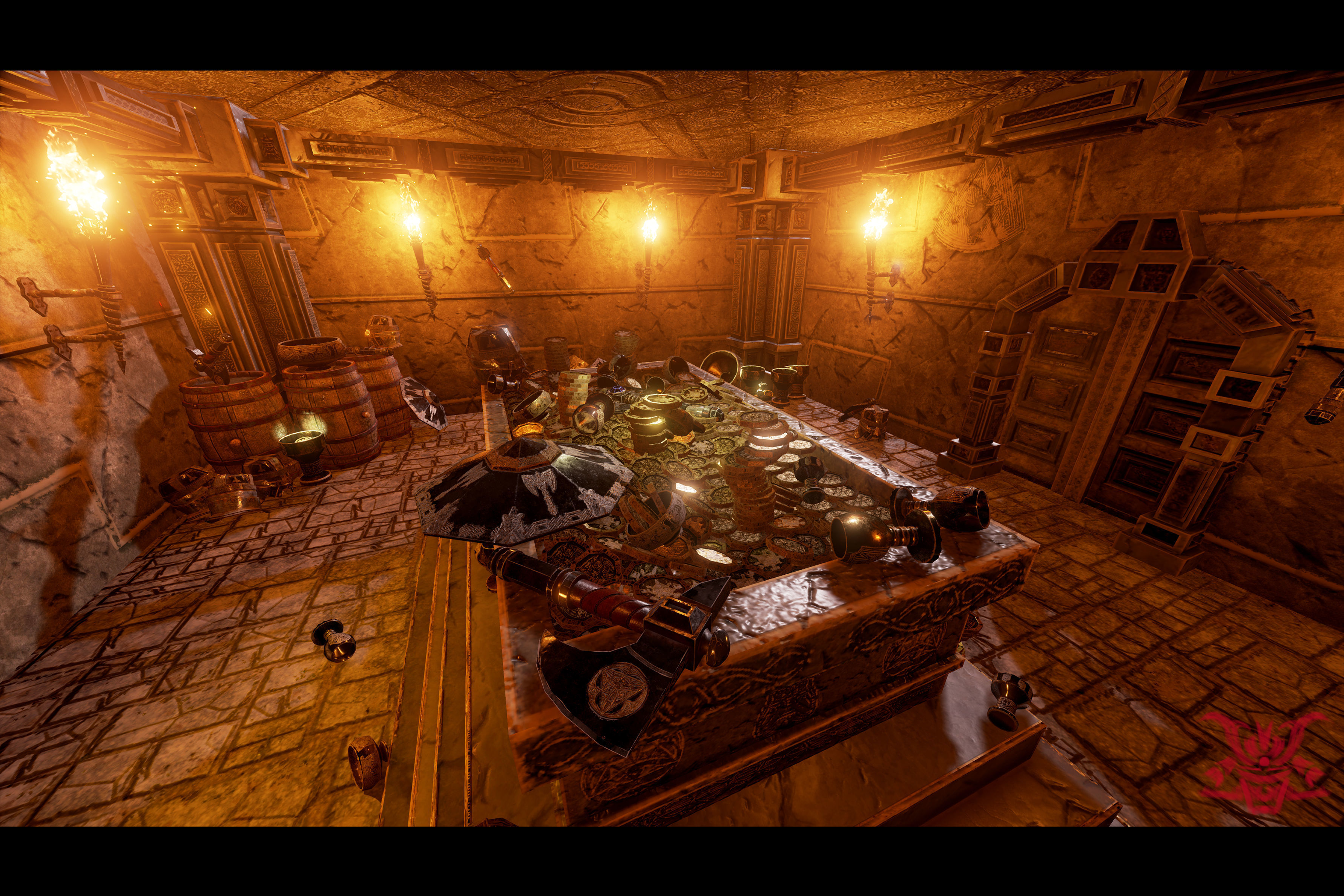 Medieval Fantasy Dwarf Treasure Room Low-poly 3D model_11