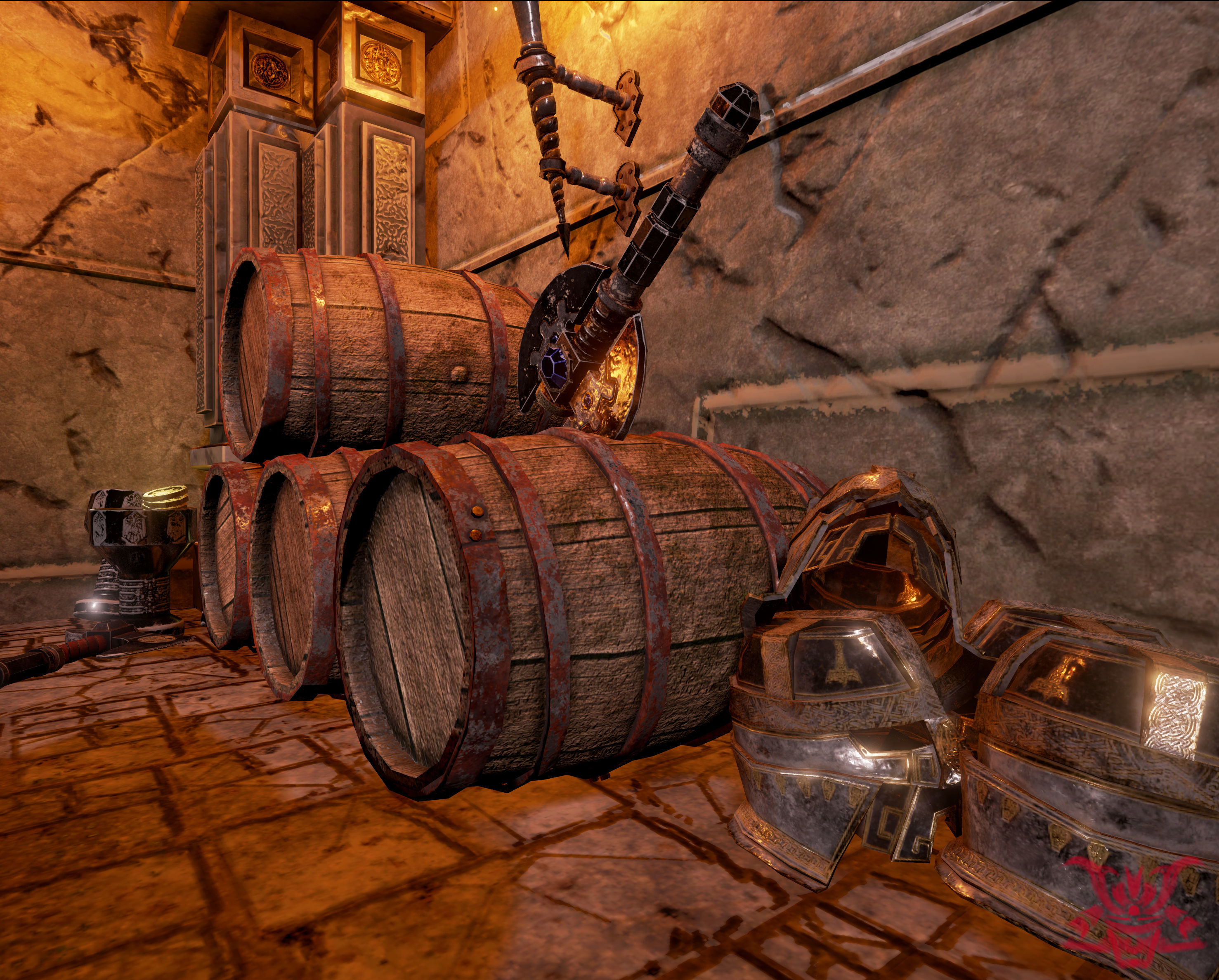 Medieval Fantasy Dwarf Treasure Room Low-poly 3D model_7