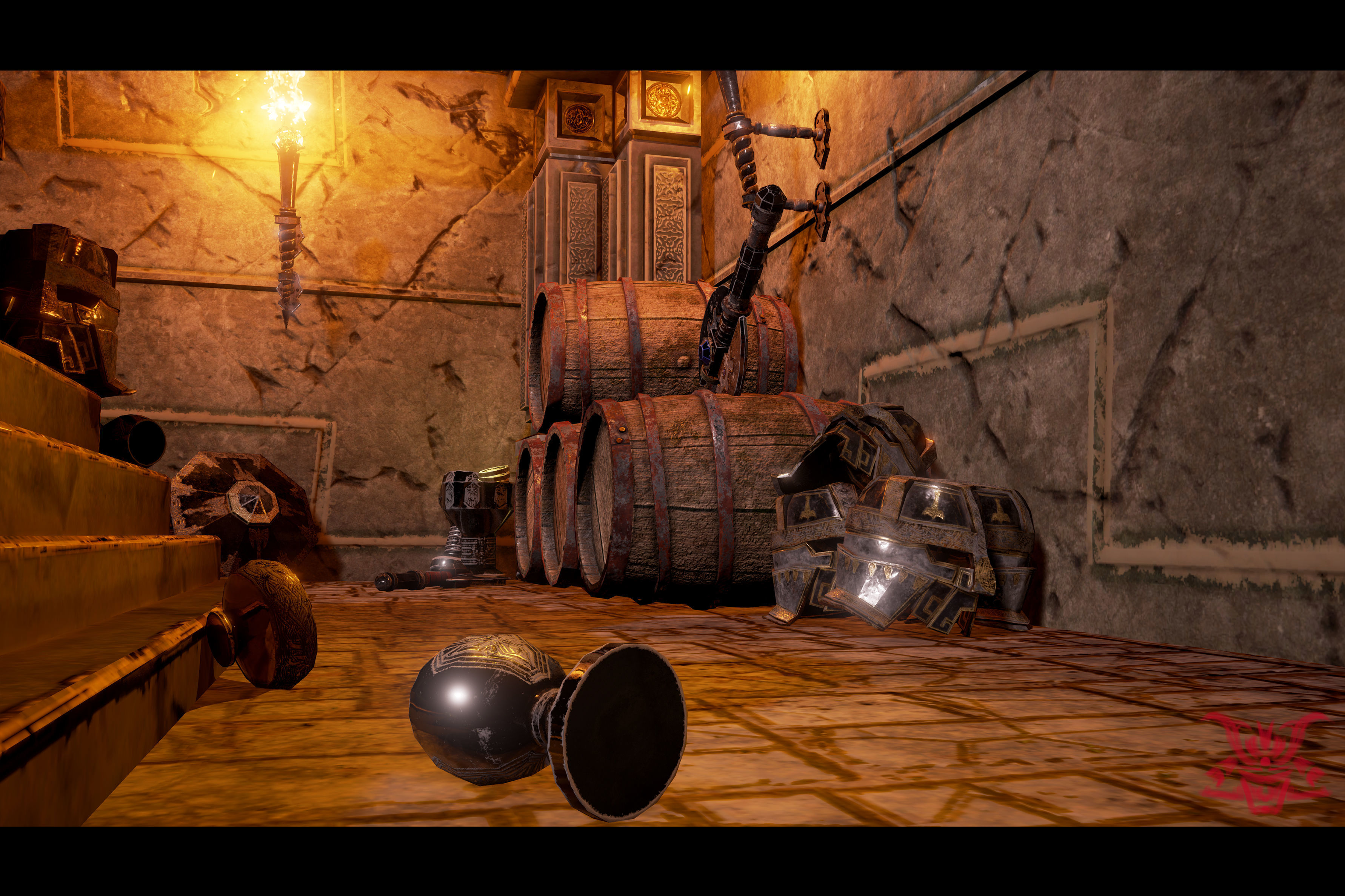 Medieval Fantasy Dwarf Treasure Room Low-poly 3D model_14