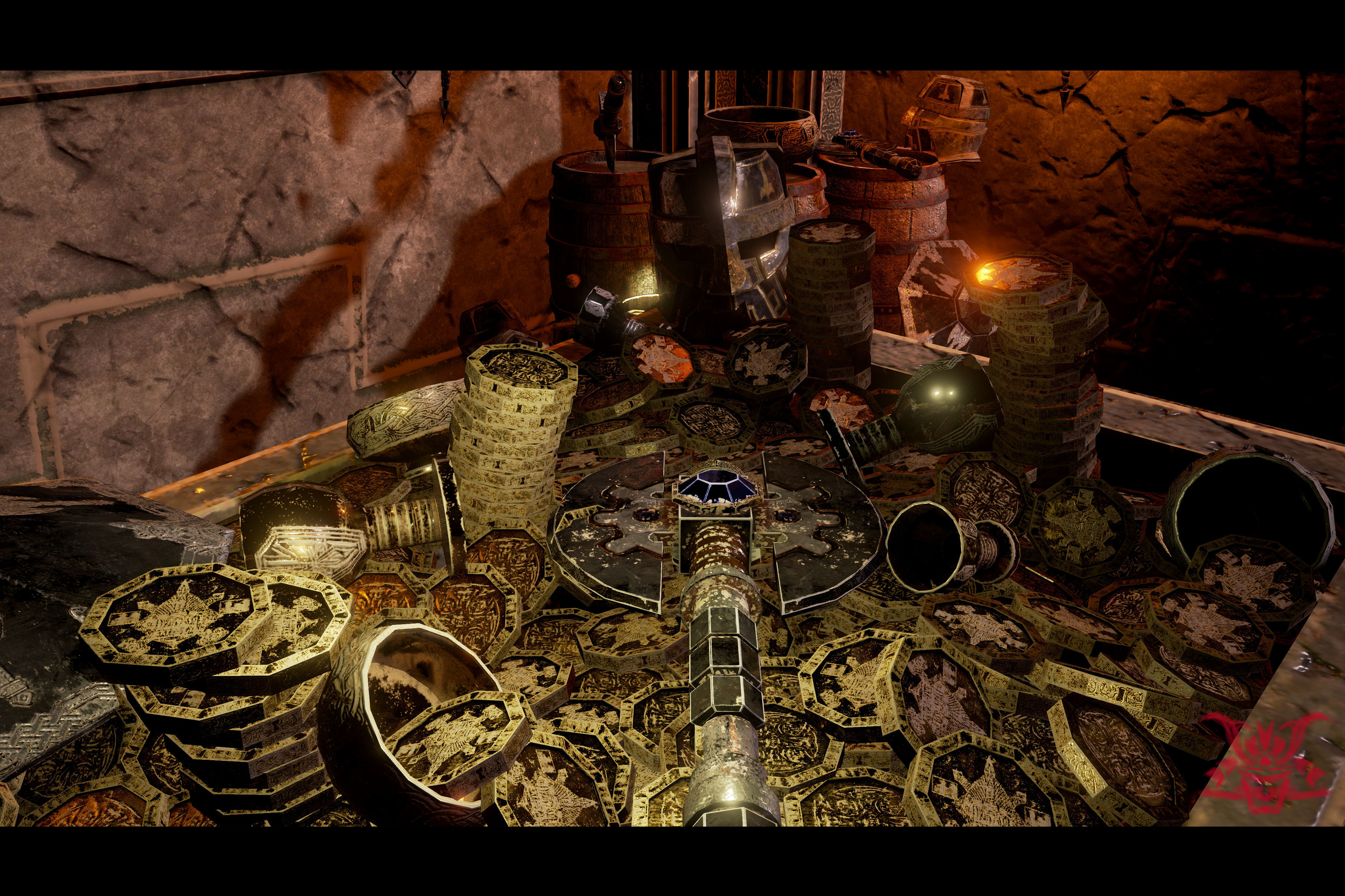 Medieval Fantasy Dwarf Treasure Room Low-poly 3D model_16