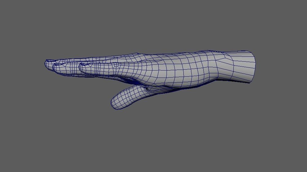 Low poly Hand base model Low-poly 3D model_5