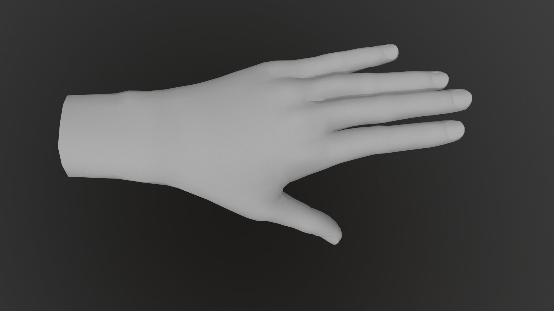 Low poly Hand base model Low-poly 3D model_8