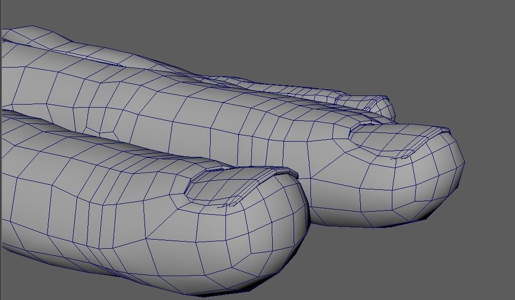 Low poly Hand base model Low-poly 3D model_6