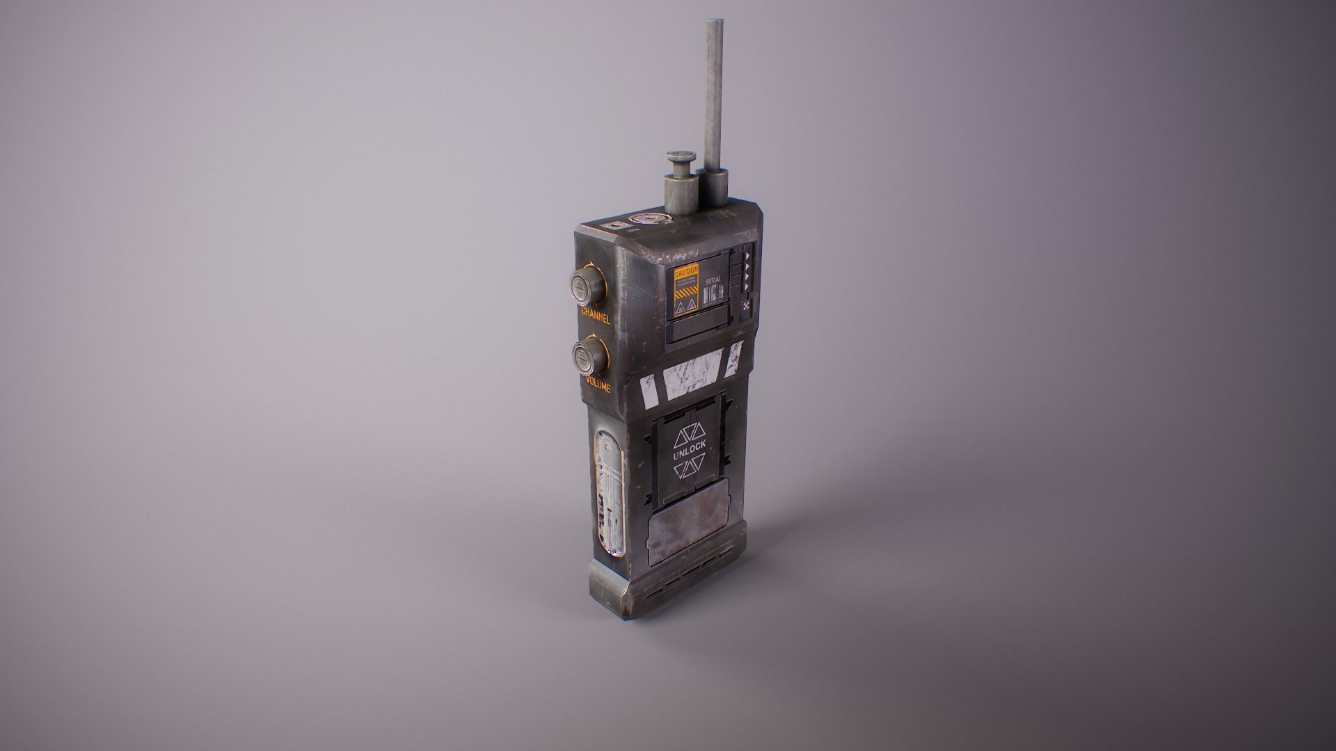PBR Retro Sci-Fi Communicator Low-poly 3D model_12