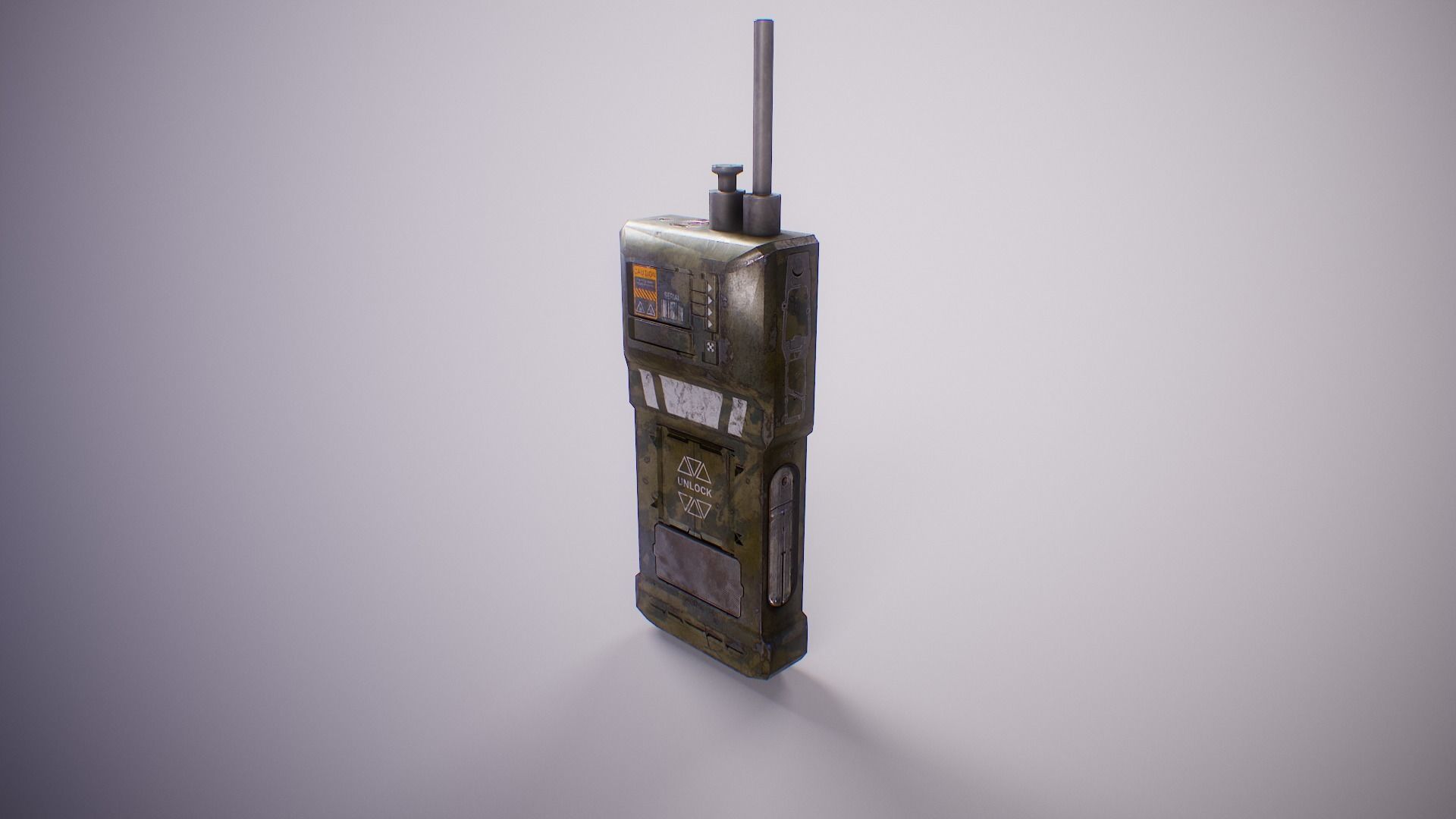 PBR Retro Sci-Fi Communicator Low-poly 3D model_7