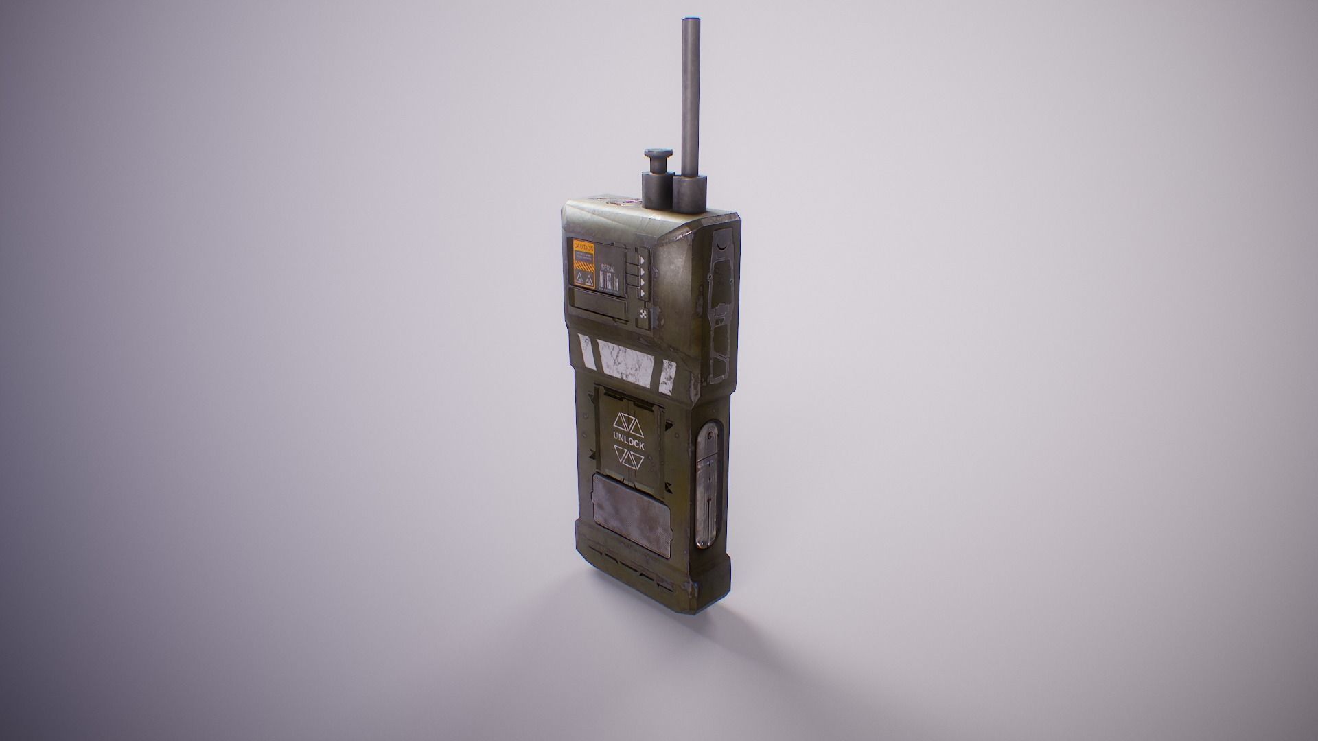 PBR Retro Sci-Fi Communicator Low-poly 3D model_3