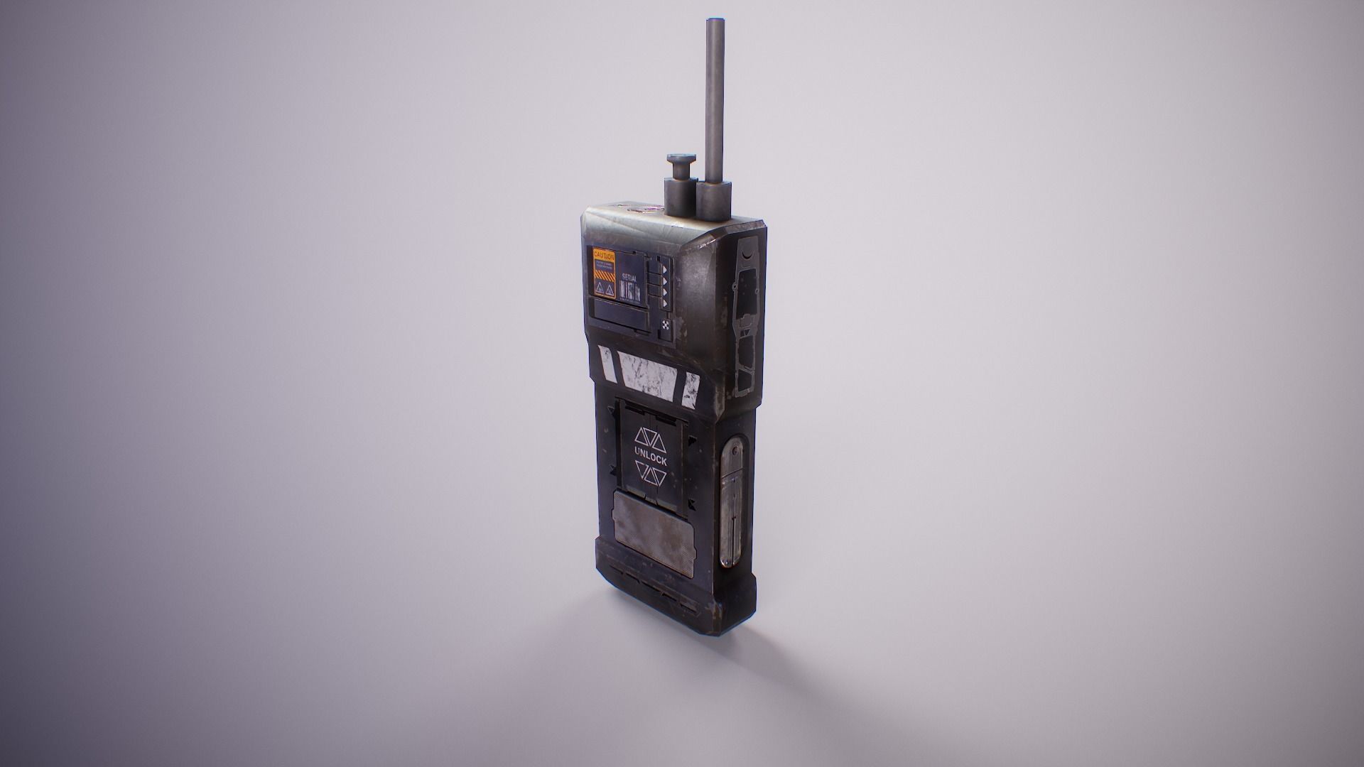 PBR Retro Sci-Fi Communicator Low-poly 3D model_11
