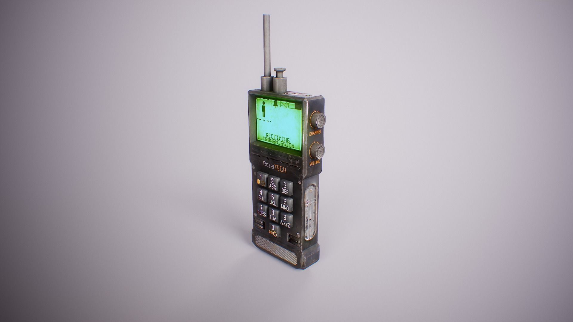 PBR Retro Sci-Fi Communicator Low-poly 3D model_13
