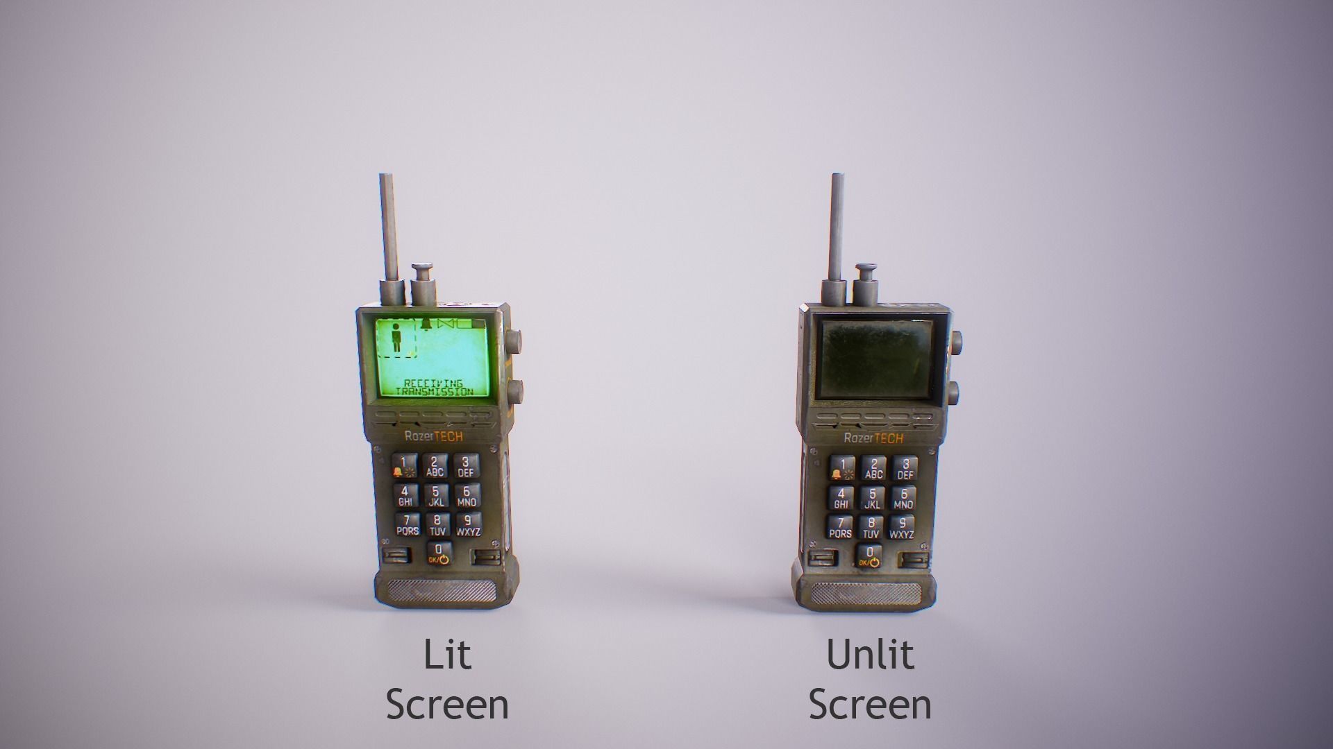 PBR Retro Sci-Fi Communicator Low-poly 3D model_15