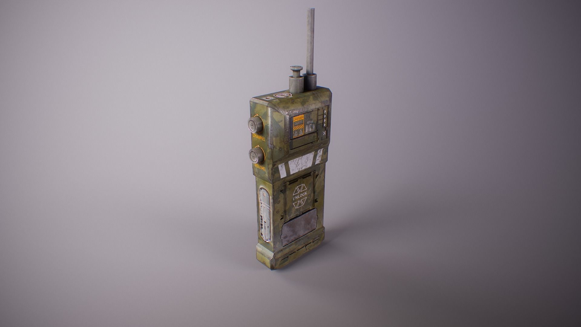 PBR Retro Sci-Fi Communicator Low-poly 3D model_8