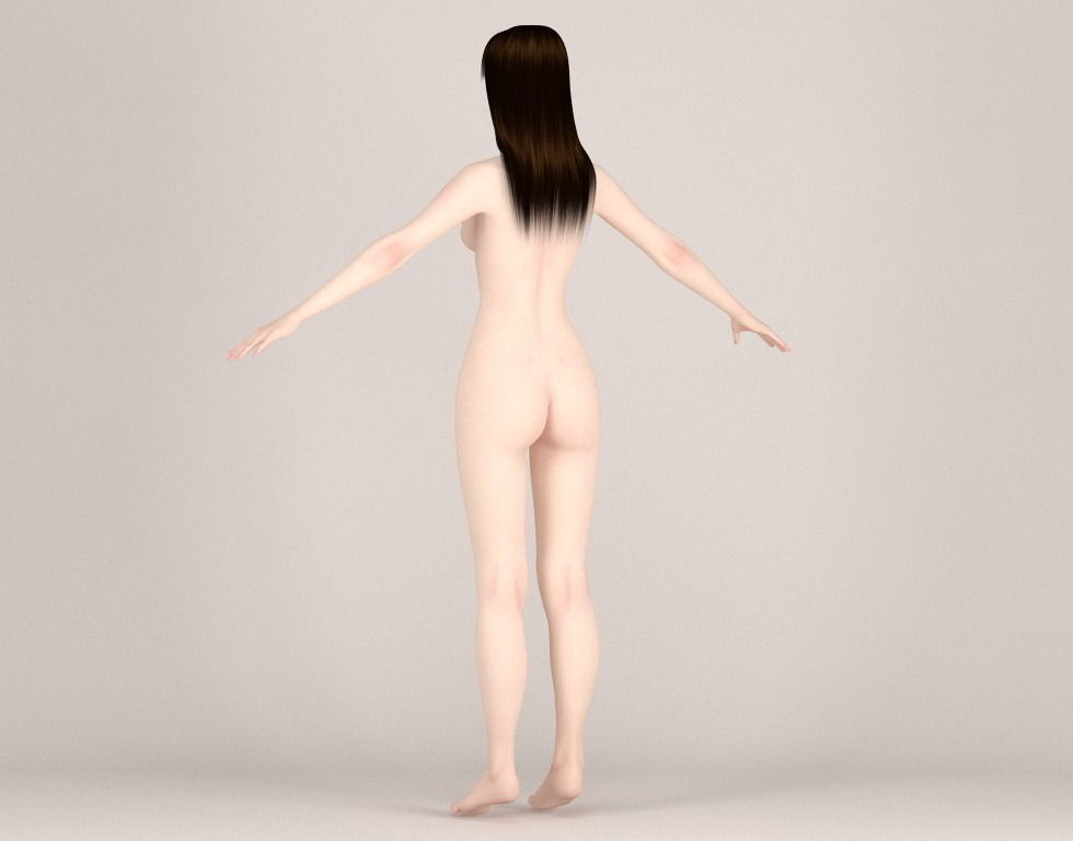  T pose nonrigged model of Akari in Christmas costume 3D model_18