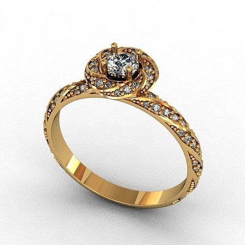Diamond  Ring 3D print model 3D print model