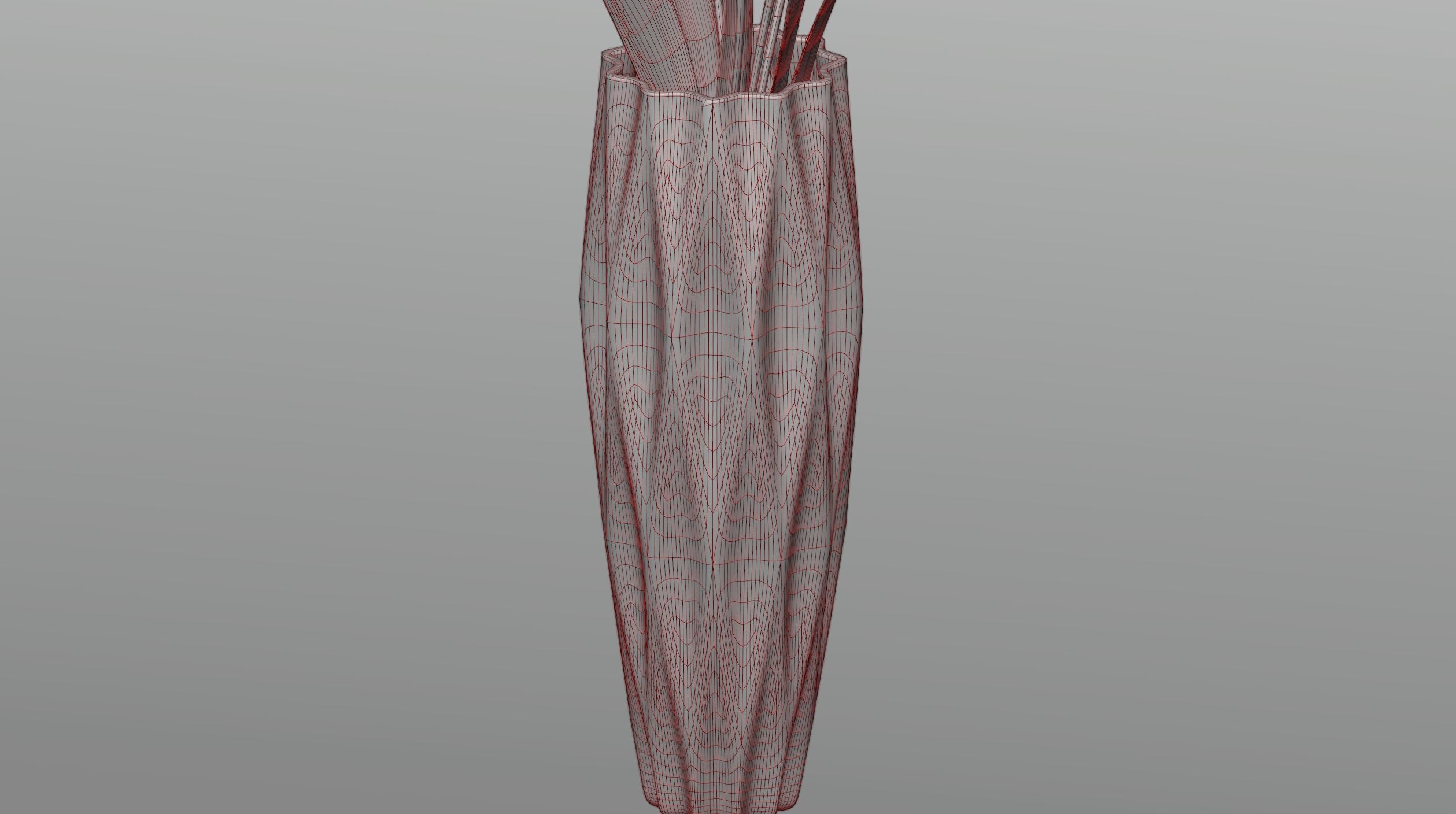 Tulips in a vase 3D model_1