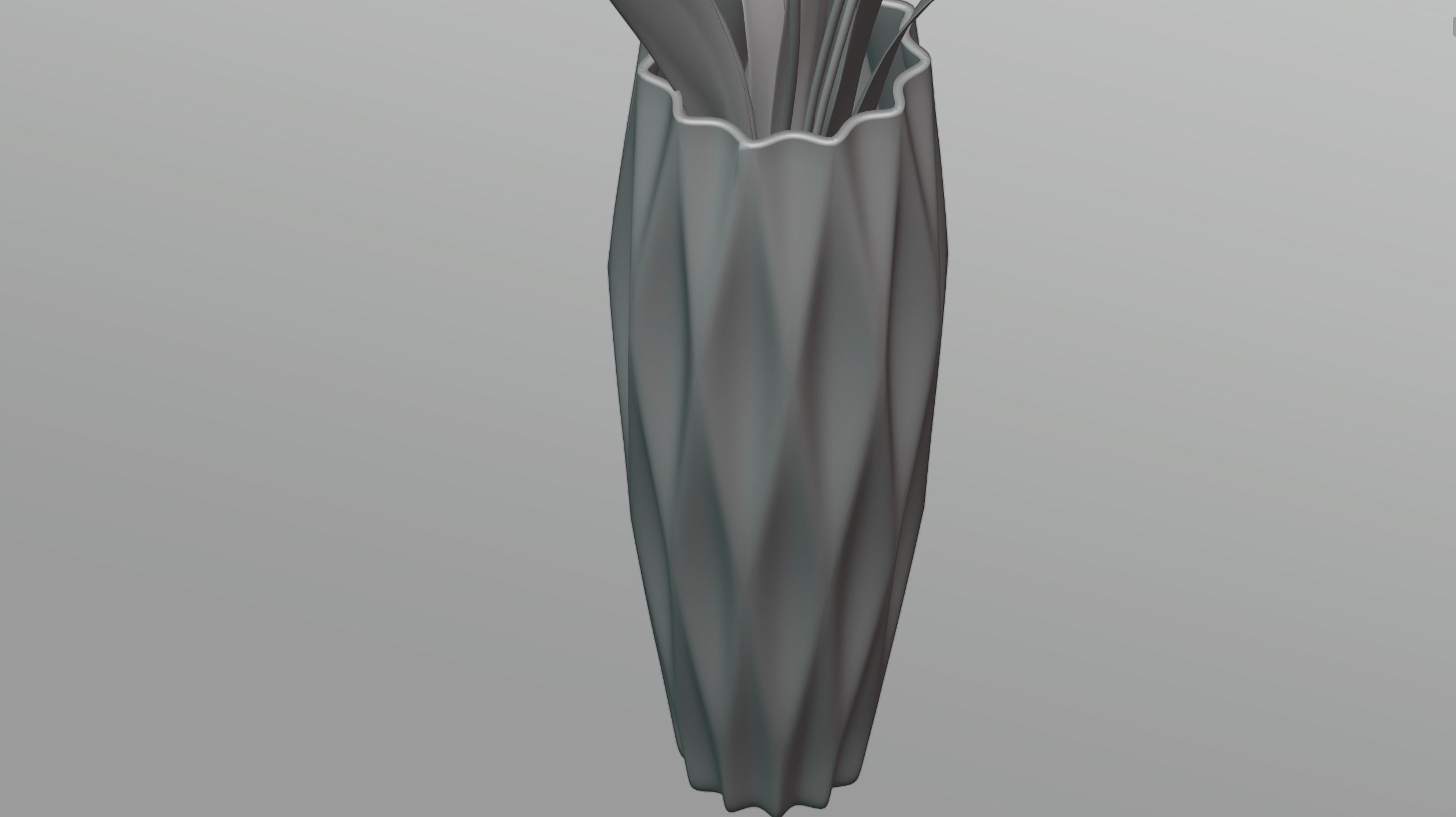 Tulips in a vase 3D model_5