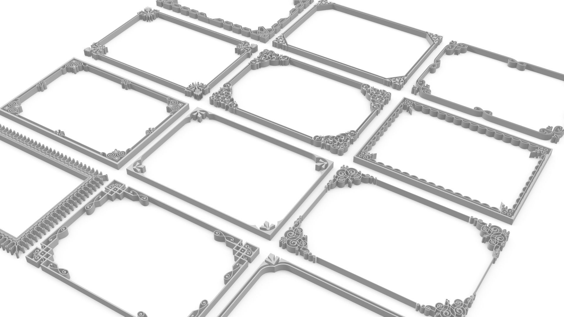 Decorative Frames 01 - 3D model_4