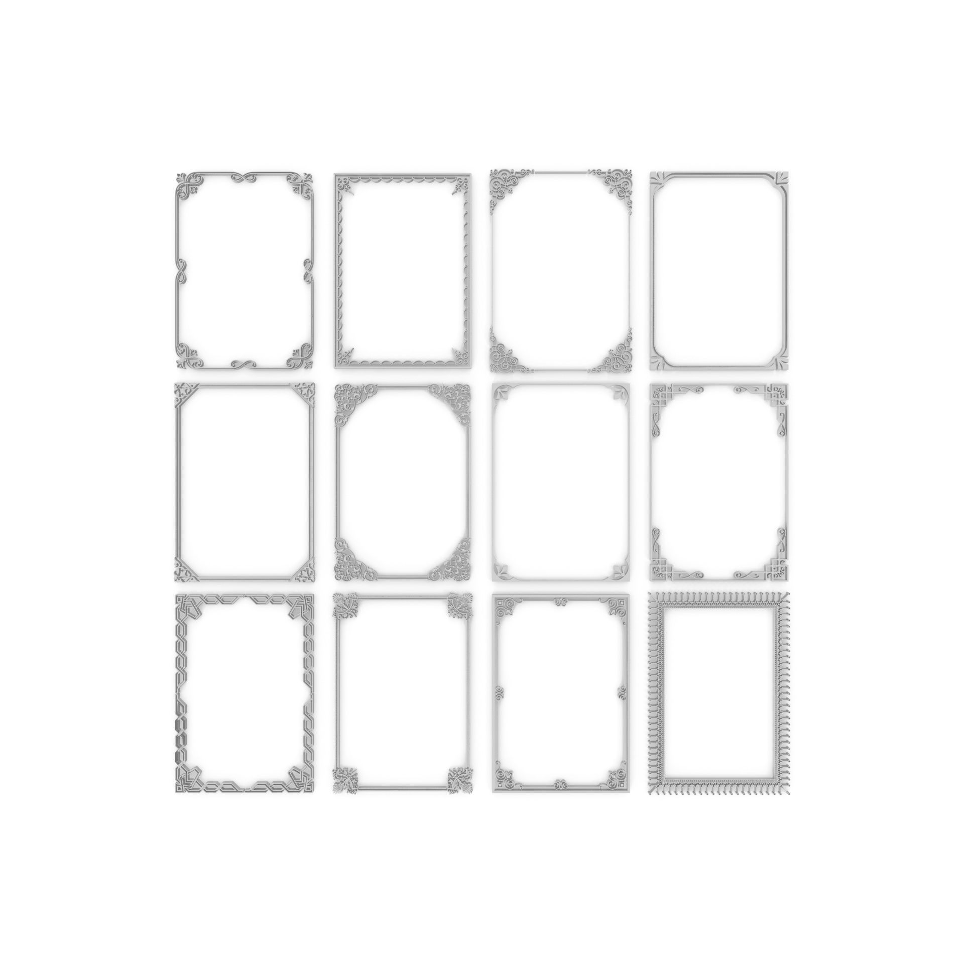 Decorative Frames 01 - 3D model_2