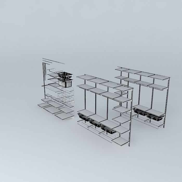 Algot wardrobe 3D model_4