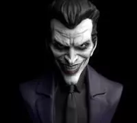 the joker batman knight bust 3D print model_0