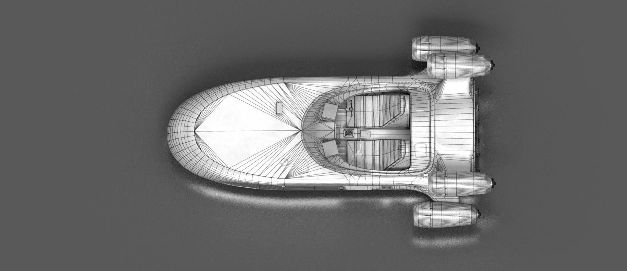 Modified Landspeeder Low-poly 3D model_8