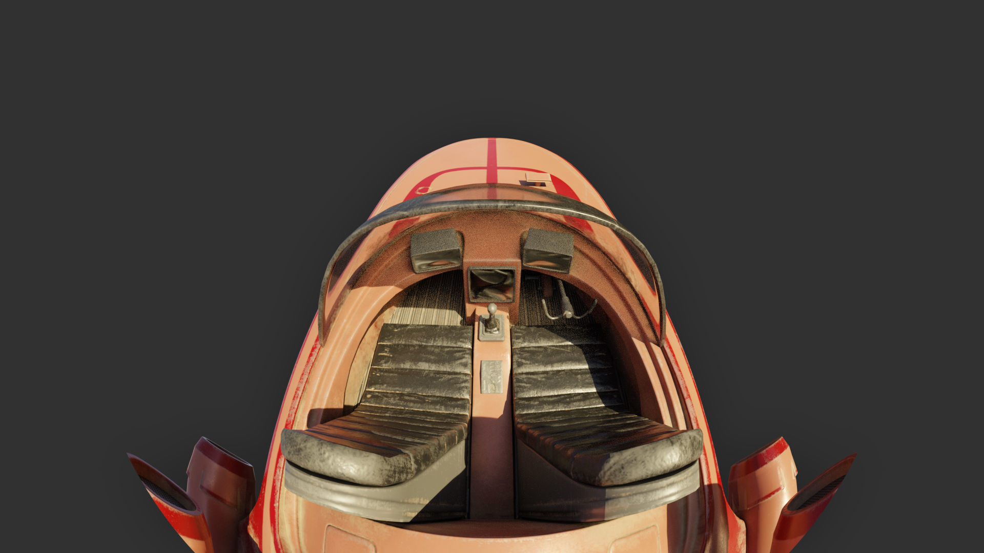 Modified Landspeeder Low-poly 3D model_2