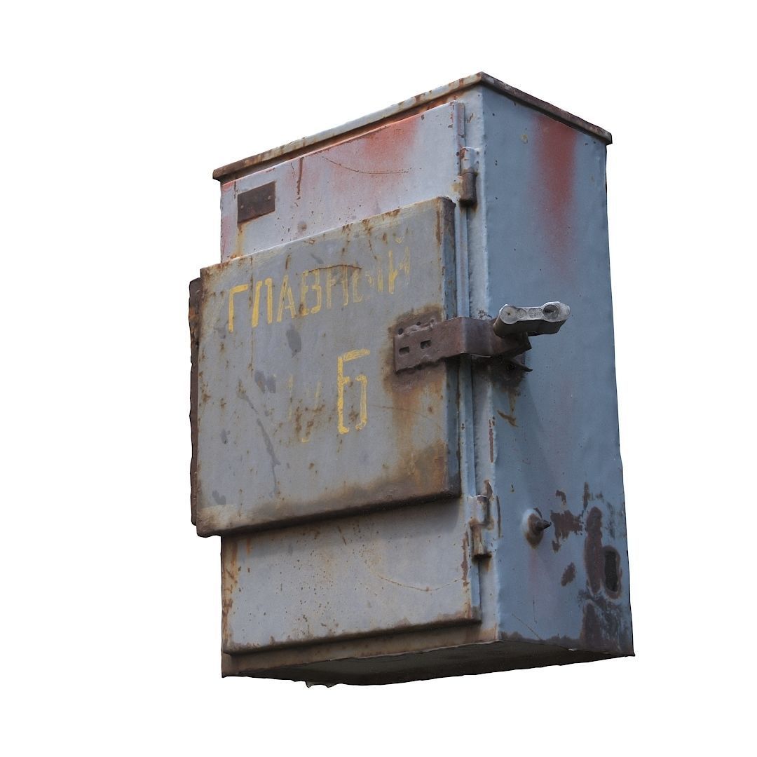 Electrical box grey scan 42 Low-poly 3D model_3