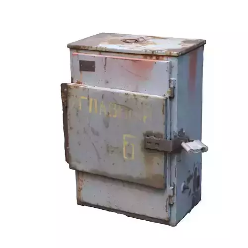 Electrical box grey scan 42 Low-poly 3D model