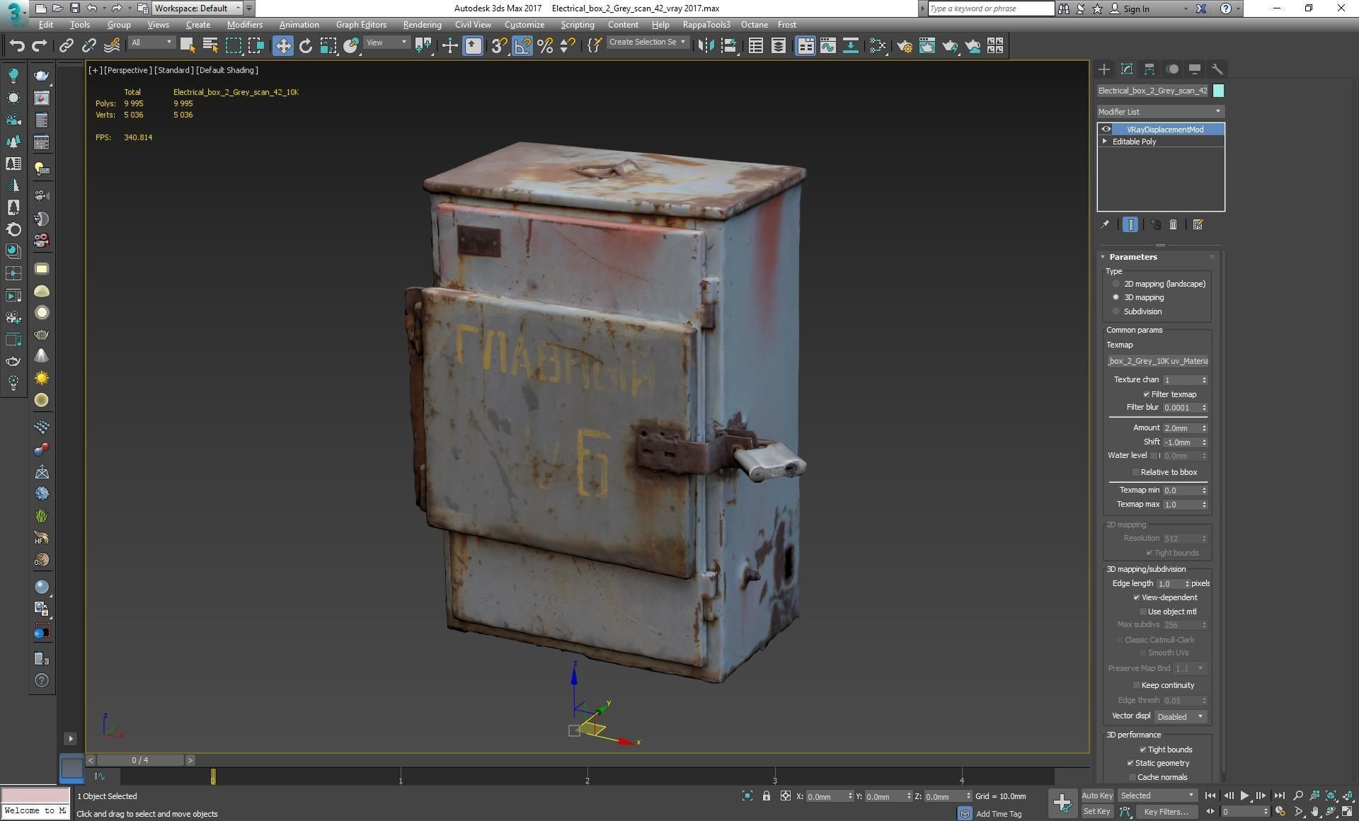 Electrical box grey scan 42 Low-poly 3D model_14