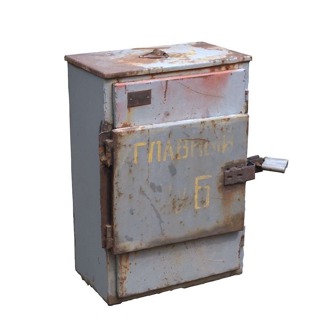 Electrical box grey scan 42 Low-poly 3D model_4