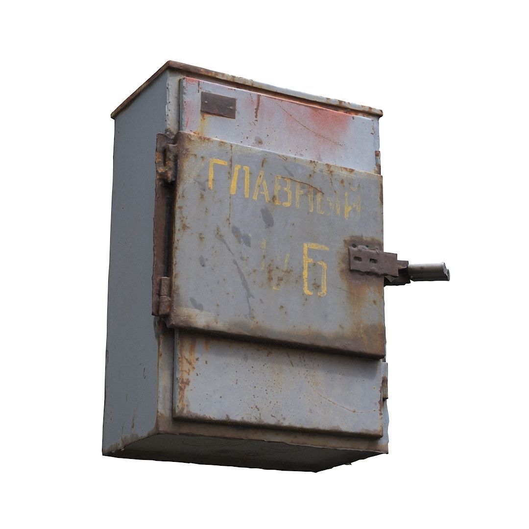 Electrical box grey scan 42 Low-poly 3D model_5