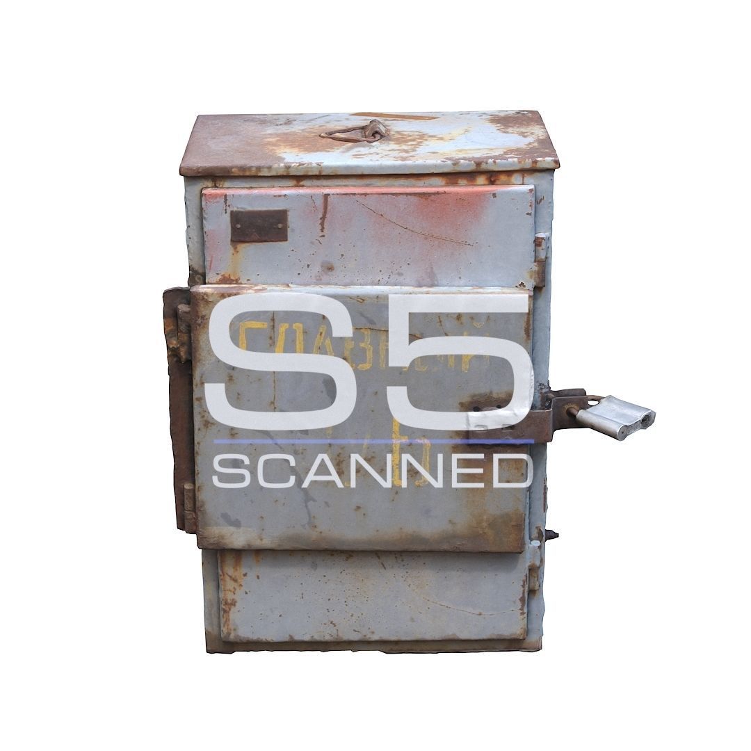 Electrical box grey scan 42 Low-poly 3D model_2