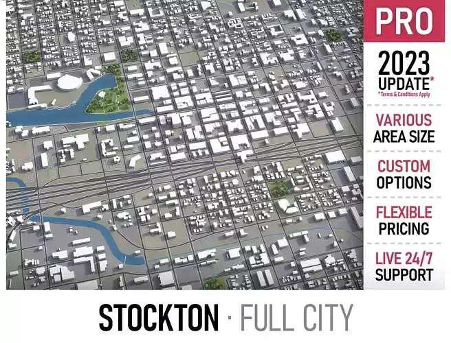 Stockton Low-poly 3D model